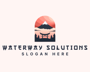 Mount Fuji Japan logo design