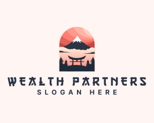 Mount Fuji Japan logo design