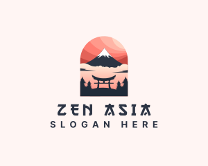 Asia - Mount Fuji Japan logo design