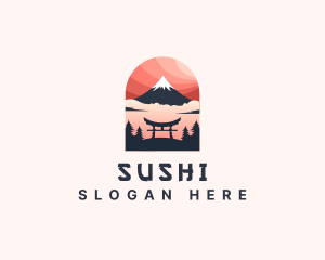 Mount Fuji Japan logo design