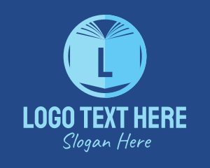 Review Center - Blue Book Lettermark logo design