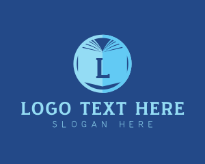 Ebook - Learning Book Library logo design