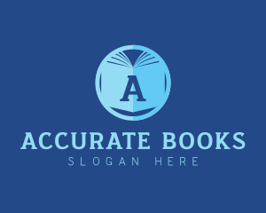 Learning Book Library logo design