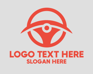 Steering Wheel - Orange Steering Wheel logo design