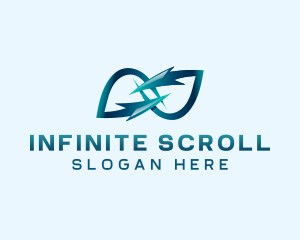 Infinite Abstract Arrow logo design