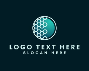 Data - Hexagon International Globe logo design