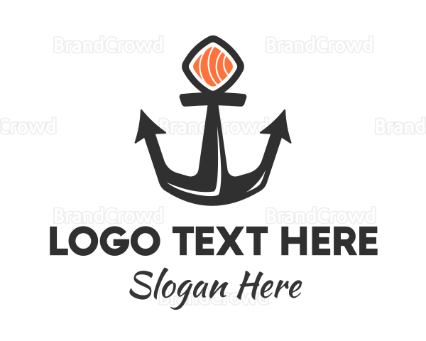 Sushi Sashimi Anchor Logo