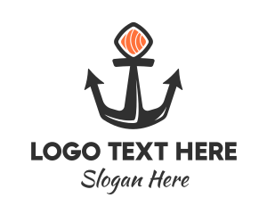 Sea - Sushi Sashimi Anchor logo design