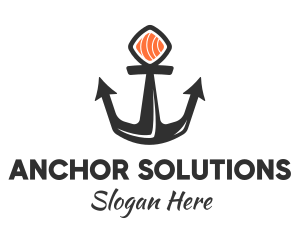 Sushi Sashimi Anchor logo design