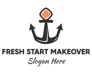 Sushi Sashimi Anchor logo design