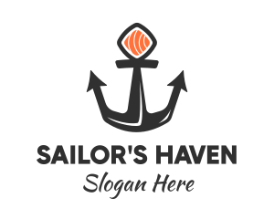 Sushi Sashimi Anchor logo design