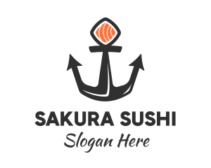 Sushi Sashimi Anchor logo design