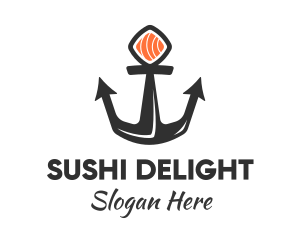 Sushi Sashimi Anchor logo design