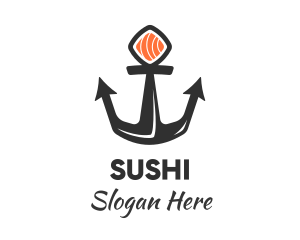 Sushi Sashimi Anchor logo design