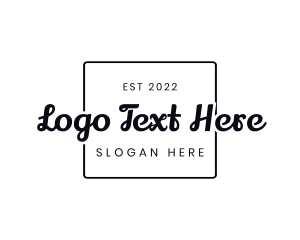 Writer - Minimalist Rectangle Wordmark logo design