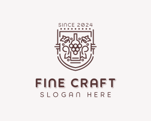 Wine Grapes Winery logo design