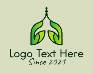 Eid Al Fitr - Islamic Mosque Nature logo design