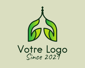 Leaf - Islamic Mosque Nature logo design