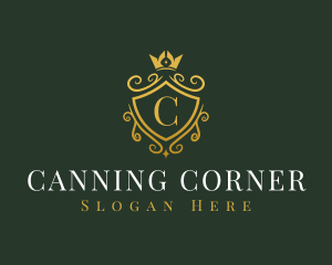 Luxury Crown Shield logo design