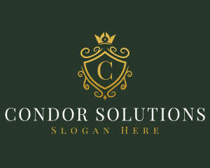 Luxury Crown Shield logo design