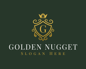 Luxury Crown Shield logo design