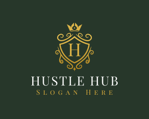 Luxury Crown Shield logo design