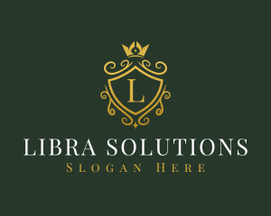 Luxury Crown Shield logo design