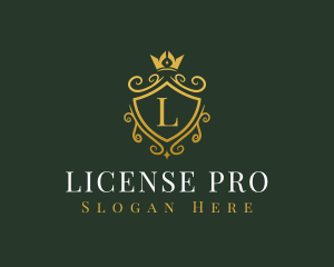 Luxury Crown Shield logo design