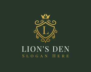 Luxury Crown Shield logo design