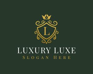 Luxury Crown Shield logo design