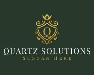 Luxury Crown Shield logo design