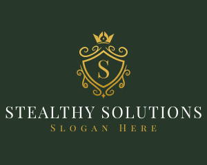 Luxury Crown Shield logo design