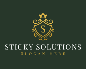 Luxury Crown Shield logo design