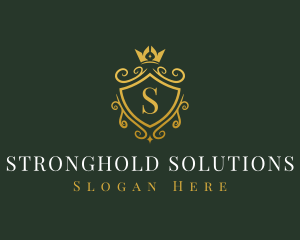 Luxury Crown Shield logo design