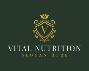 Luxury Crown Shield logo design