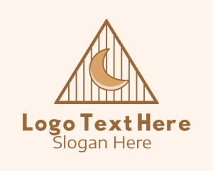 Triangle - Brown Moon Triangle logo design