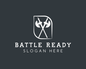 Double Battle Axe  logo design