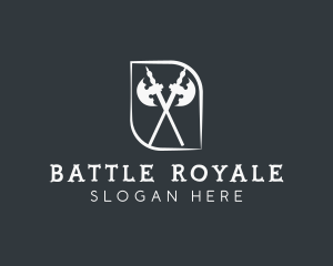 Double Battle Axe  logo design