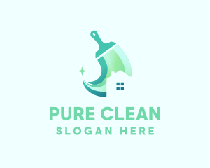 House Brush Cleaning logo design