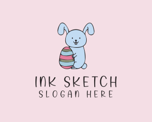 Easter Bunny Sketch logo design