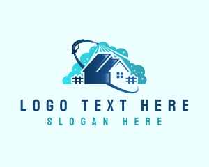 Cleaning Services - Cleaning House Bubble logo design