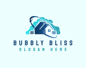 Cleaning House Bubble logo design