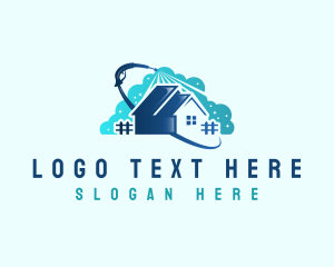 Clean - Cleaning House Bubble logo design