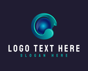 Online Gaming - 3d Digital Letter C logo design