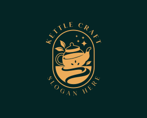 Kettle - Tea Leaf Kettle logo design