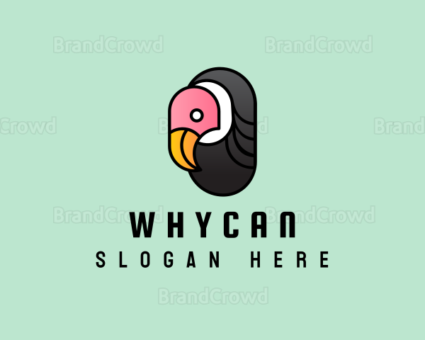 Cartoon Vulture Head Logo