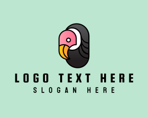 Zoology - Cartoon Vulture Head logo design