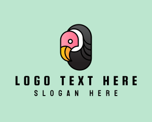 Multicolor - Cartoon Vulture Head logo design