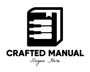 Manual - Piano Book Manual logo design