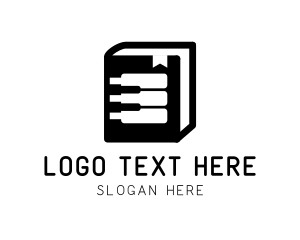 Music Lessons - Piano Book Manual logo design